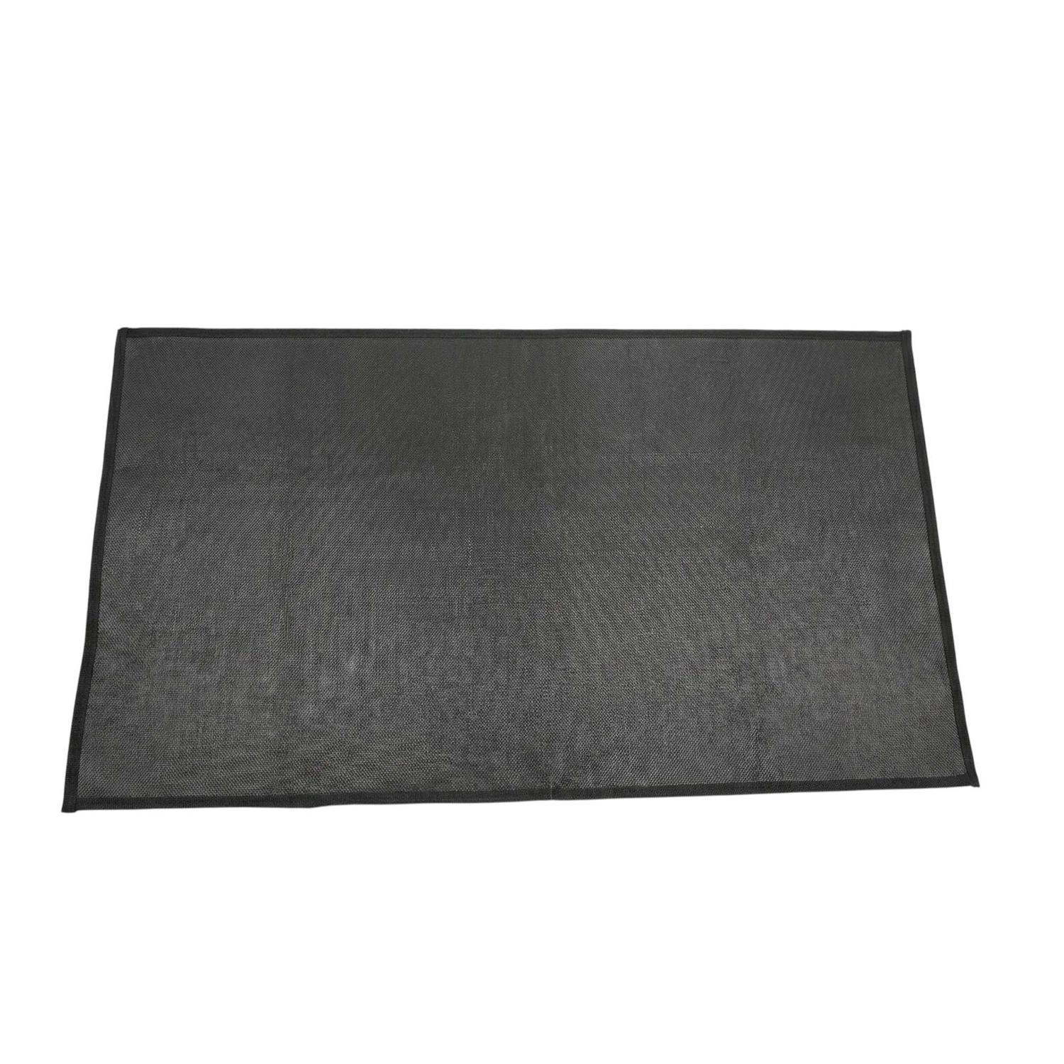 Tapis de protection barbecue brasero PVC noir rectangulaire