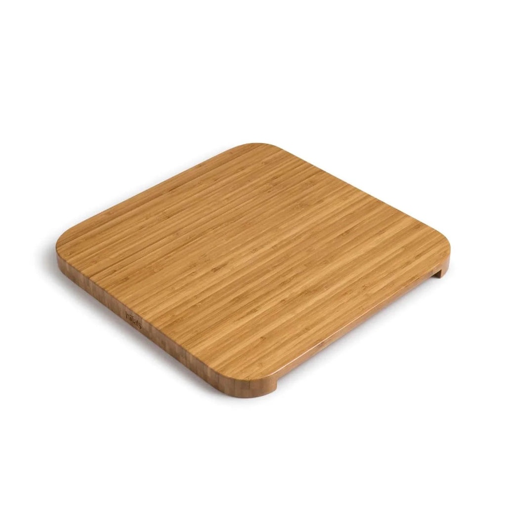 Ensemble de sous-verres en bambou avec bords arrondis et veinage naturel du bois.