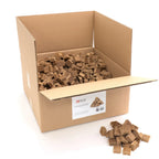 Allume-feu bois barbecue inodore : briquettes brunes carrées en boîte carton