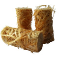Allume-feux écologiques bois cire végétale cylindriques dorés x50