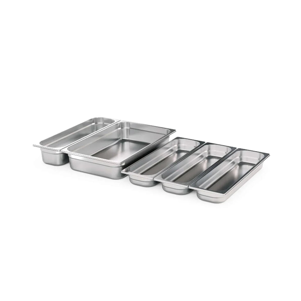 Ensemble de moules à pâtisserie en acier inoxydable avec compartiments pour l’organisation et un nettoyage facile.
