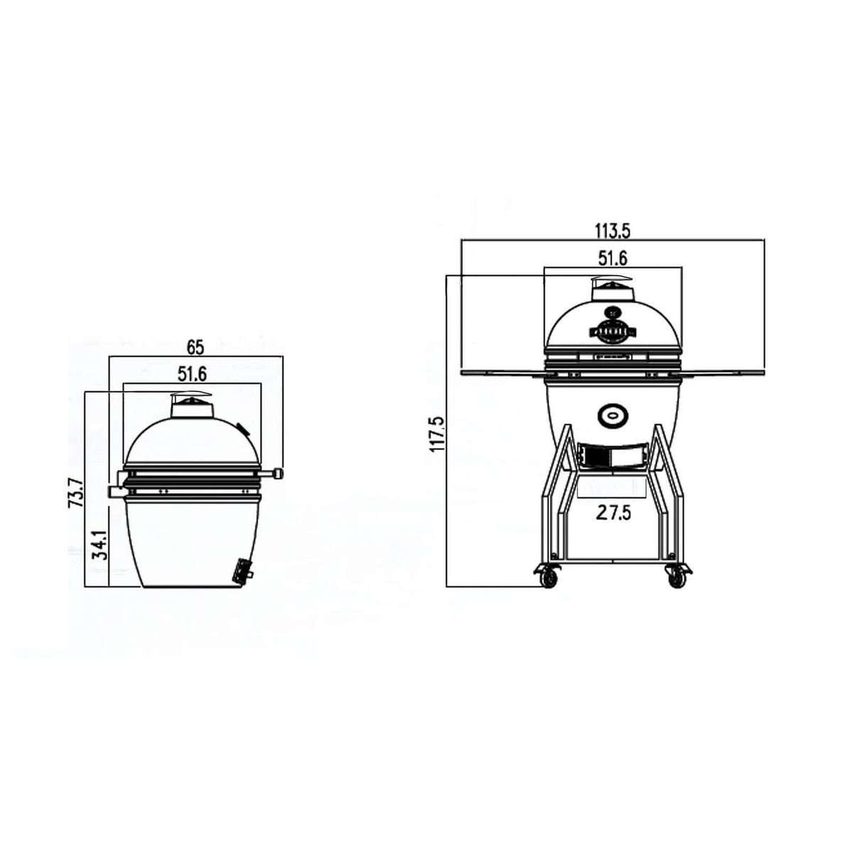 Barbecue kamado céramique 16 pouces – Yakiniku Medium – vue 7