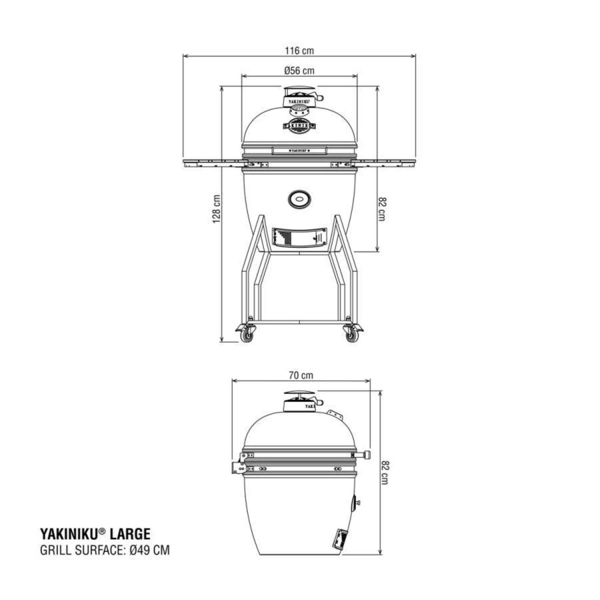 Barbecue kamado céramique 19 pouces – Yakiniku Large – vue de détail