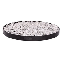 Plateau de lit pour animal en galet blanc avec bord noir, marque coodking.