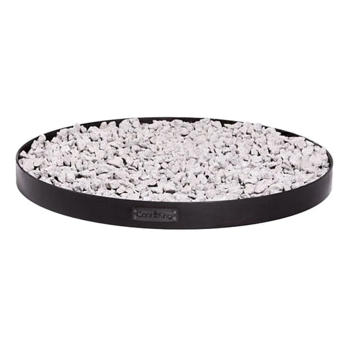 Plateau de lit pour animal en galet blanc avec bord noir, marque coodking.