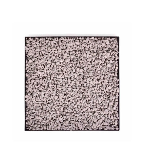 Tapis de bain galet de lavande avec bordure noire