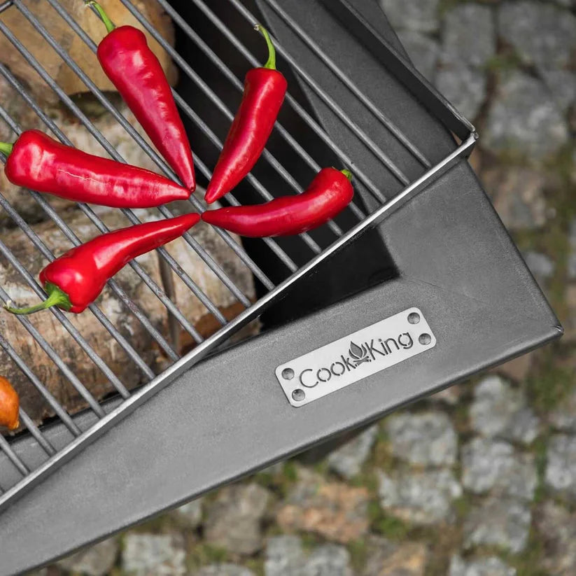 Gril de cuisson pour poivrons rouges chili.