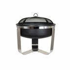 Brasero acier noir rond 65 cm sur pied avec grille Camden