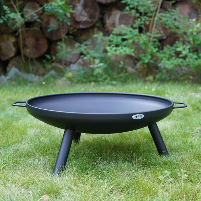 Brasero acier noir rond Ø60 cm sur pieds Classic F&H Black