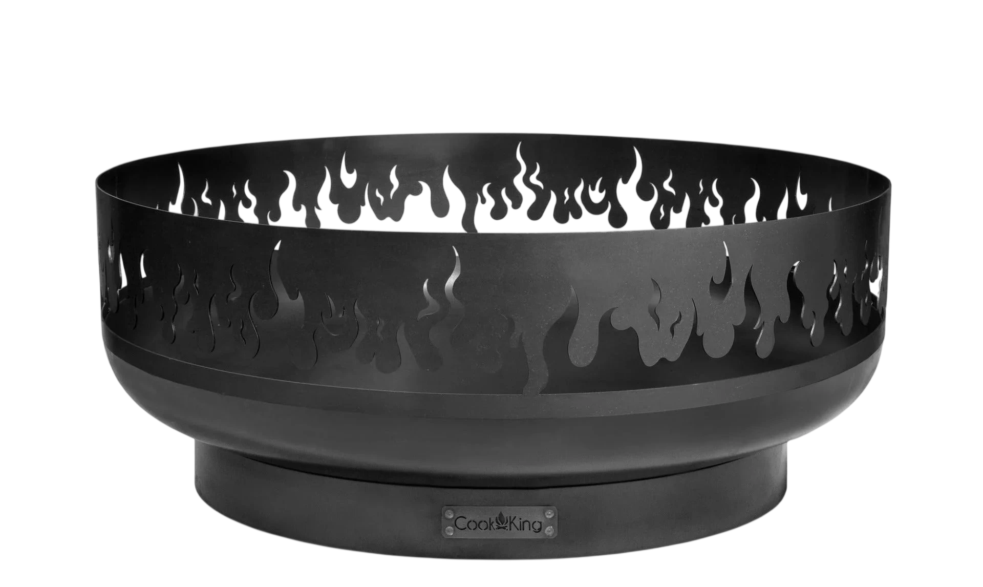 Foyer de feu noir avec design de flamme