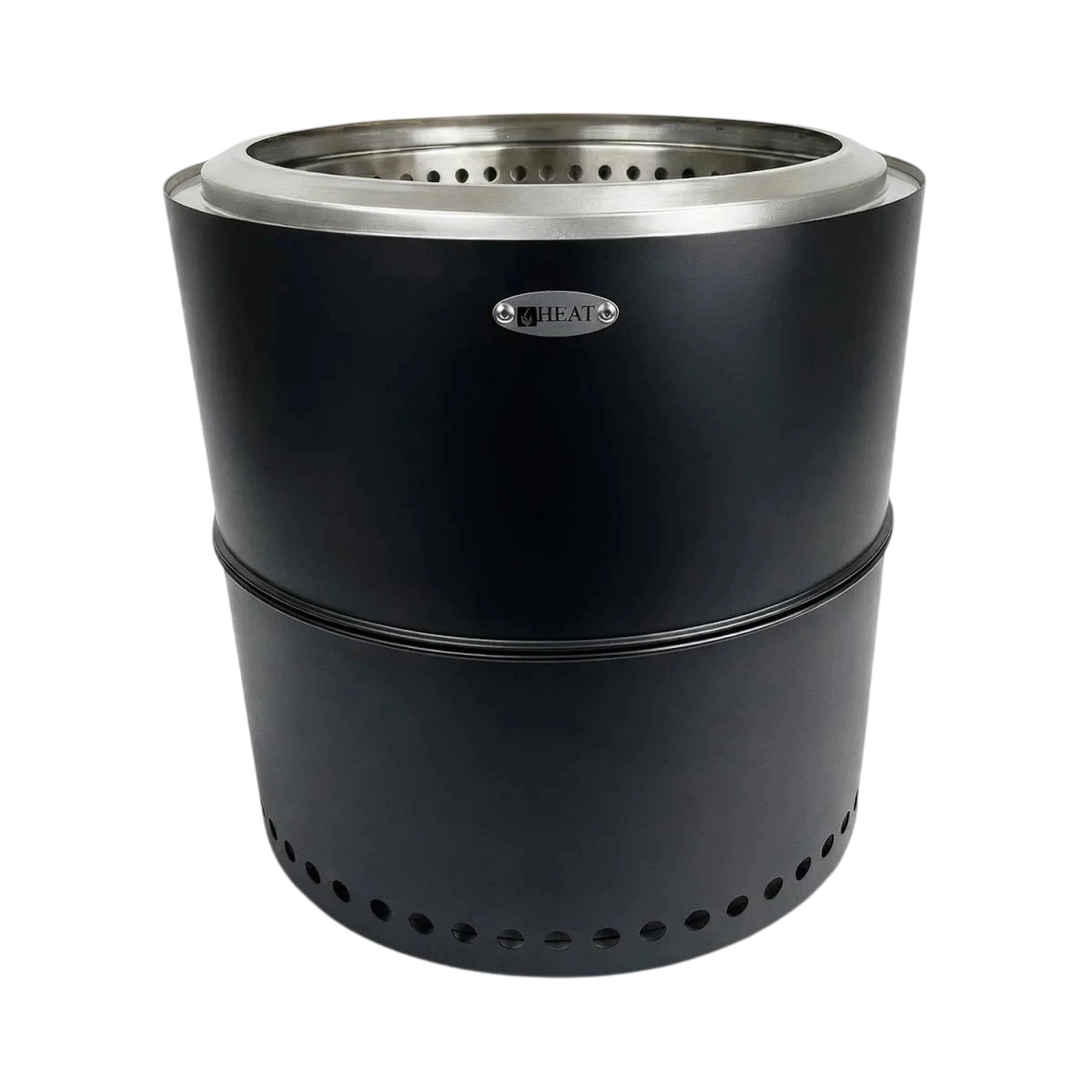 Brasero acier noir sans fumée Ø40 cm ROKFRI L avec logo Heat