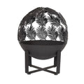 Brasero acier noir sphérique Black Forest Globe Ø50 cm ajouré
