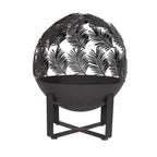 Brasero acier noir sphérique Black Forest Globe Ø50 cm ajouré