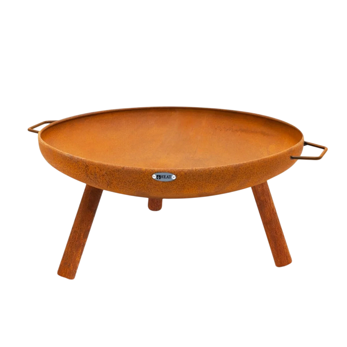 Brasero acier rond Ø60 cm rouille sur pieds CLASSIC F&H RUST