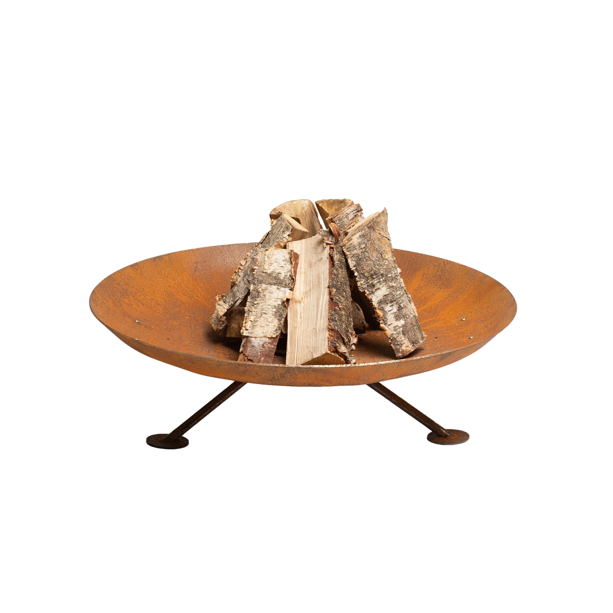 Brasero rond Corten Alta XL de 91 cm, vue produit sans fond