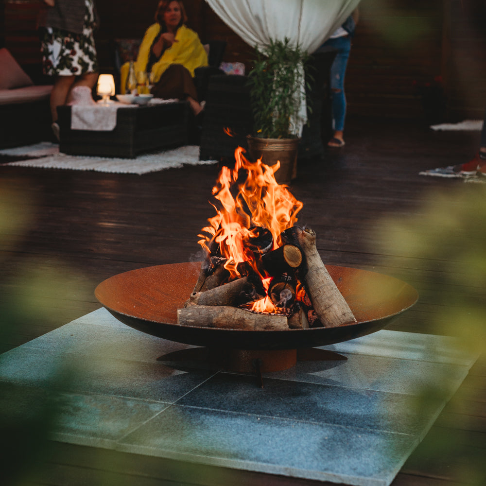 Brasero rond Corten Ø91 cm — Chiaro XL — détail