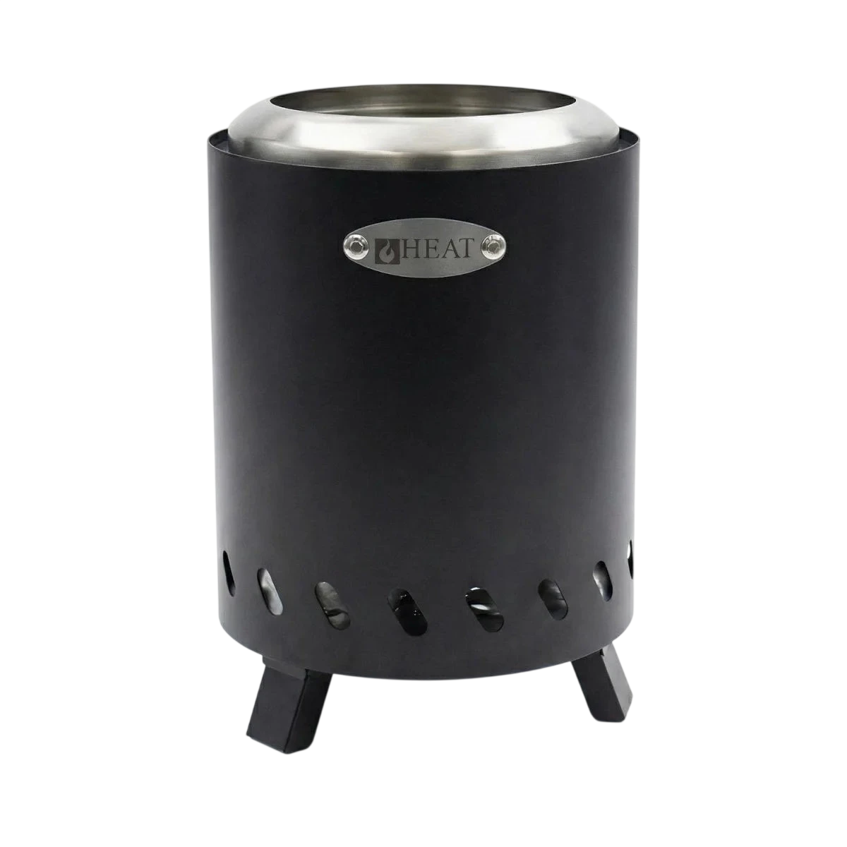 Brasero Rokfri small sans fumée acier Ø15 cm noir mat, vue arrière