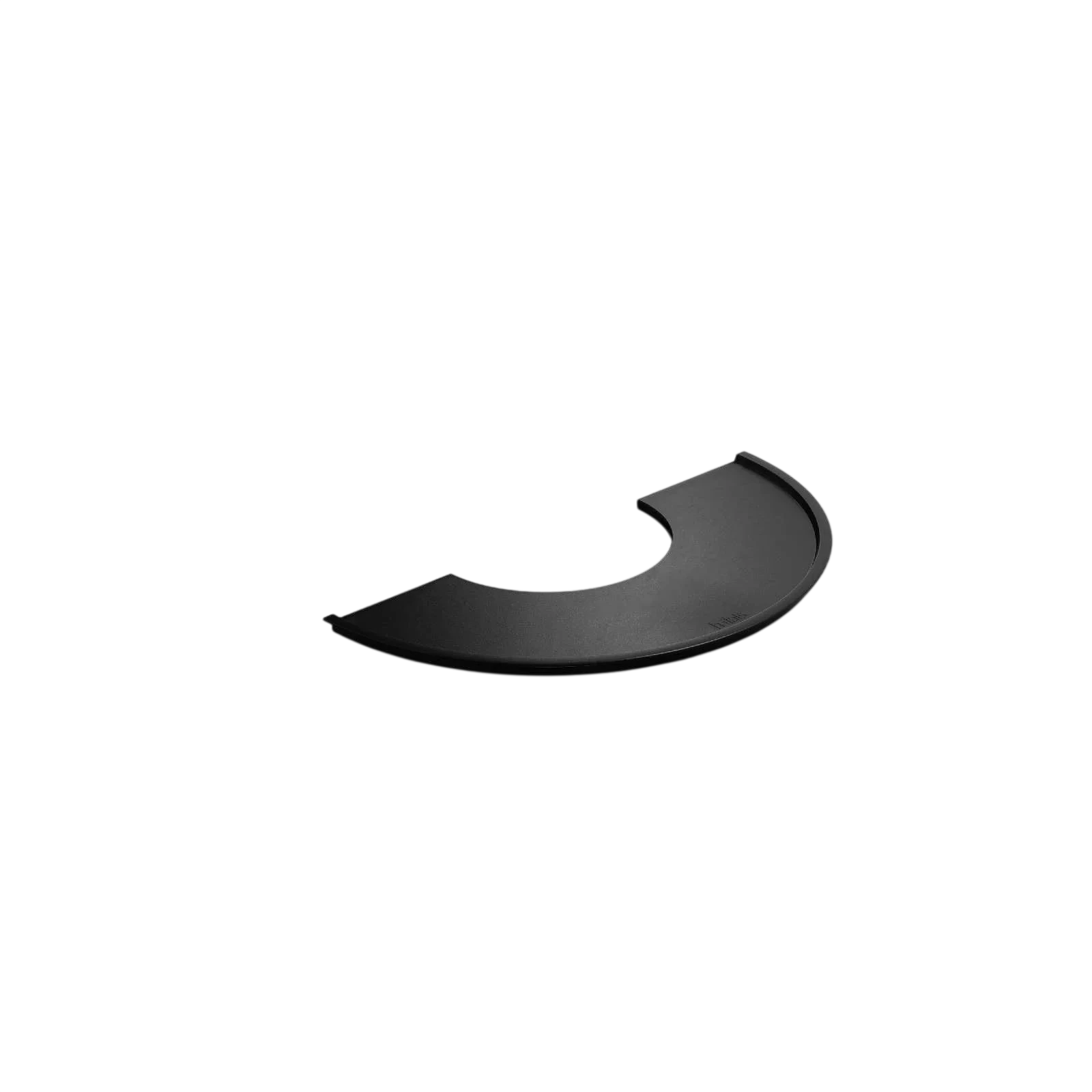 Plateau en plastique noir courbé