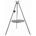 Trépied de cuisson acier 180 cm avec grille Ø80 pour brasero