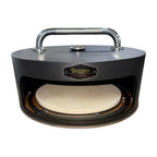 Four à pizza pour brasero acier double, pierre Ø33 cm, manche inox