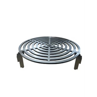 Grille de cuisson acier 8 mm Ø44,9 cm avec motifs circulaires et pieds