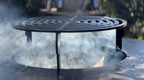 Grille de cuisson acier 8 mm Ø44,9 cm noire fonte à 4 pieds