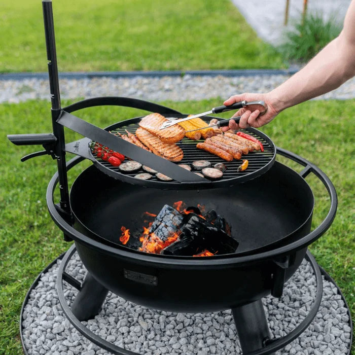 Brasero Bandito cuisson acier Ø60 cm avec grill et brûleur latéral