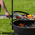 Grille de cuisson acier Ø60 cm pour brasero Bandito avec flammes