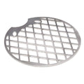 Râpe en acier inoxydable avec motif à grille et un seul trou pour suspension ou fixation.