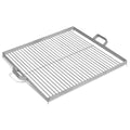 Grille en acier inoxydable avec poignées et design en grille pour la cuisson