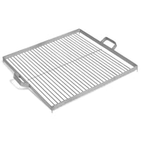 Grille en acier inoxydable avec poignées et design en grille pour la cuisson