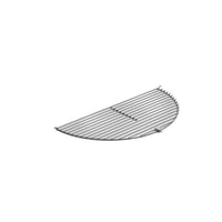Grille de barbecue en acier inoxydable avec design courbé et motif en grille, adaptée aux grills de la marque Weber.