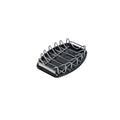 Barrette pour cheveux en plastique noir et métal avec plusieurs dents pour le coiffage