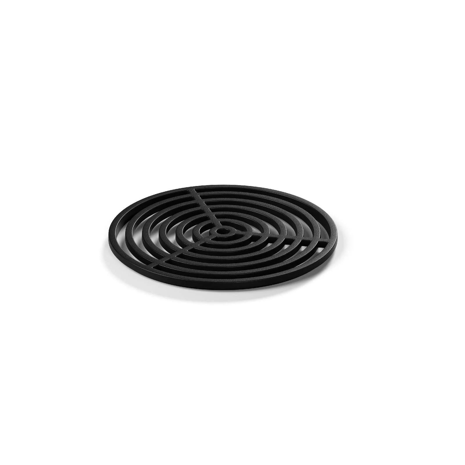 Tapis de sous-verre en caoutchouc noir en spirale