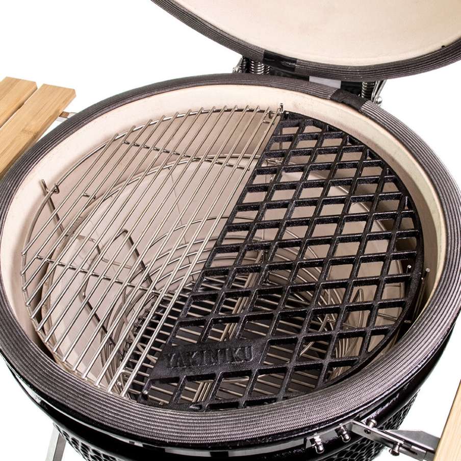 Grille en fonte pour kamado 19 pouces – Yakiniku – vue de côté