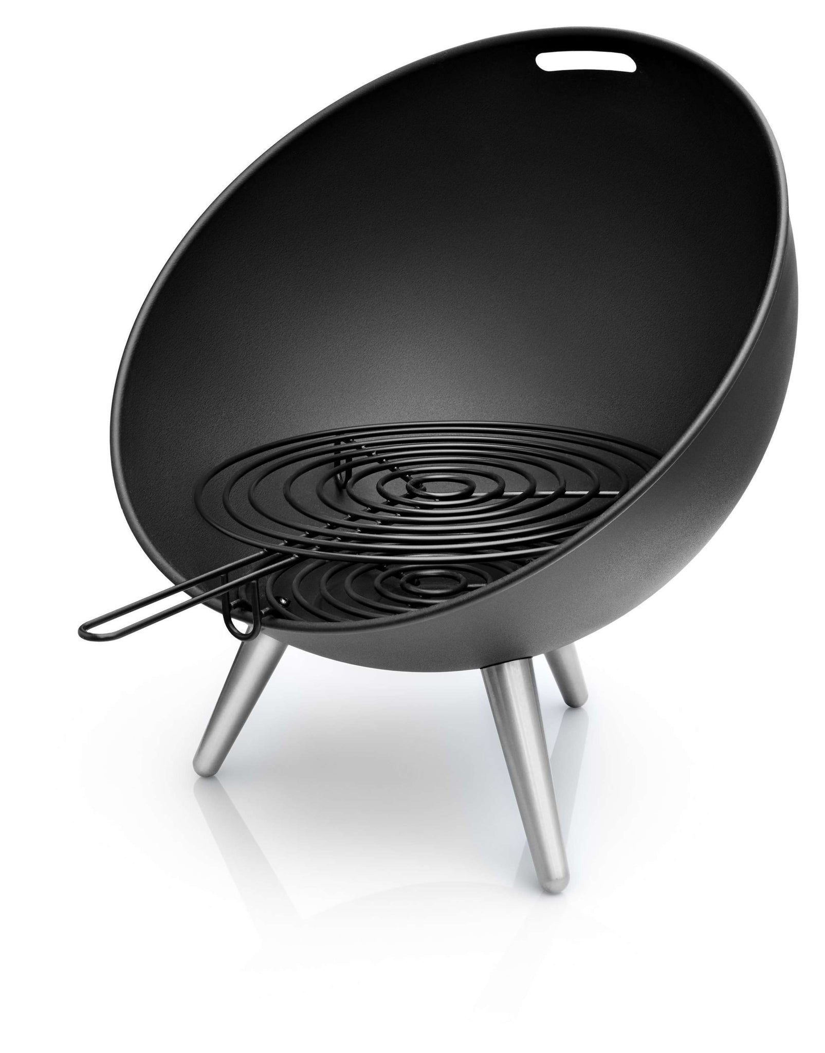 Grille de cuisson métal noir ronde pour brasero - FIREGLOBE