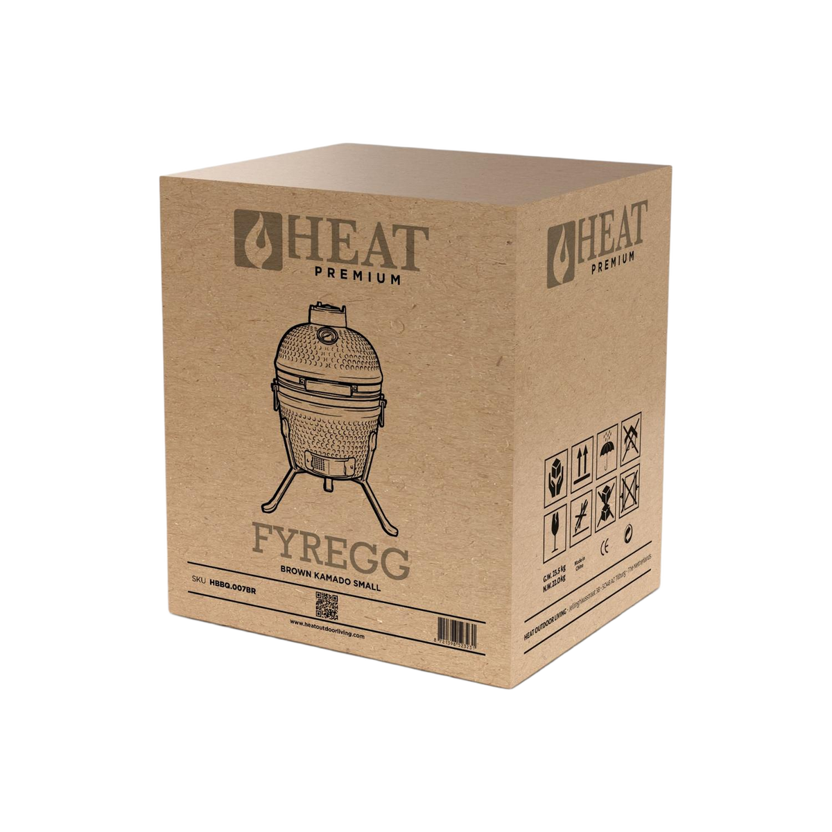 Barbecue kamado céramique 13 pouces brun – HEAT Fyregg — emballage