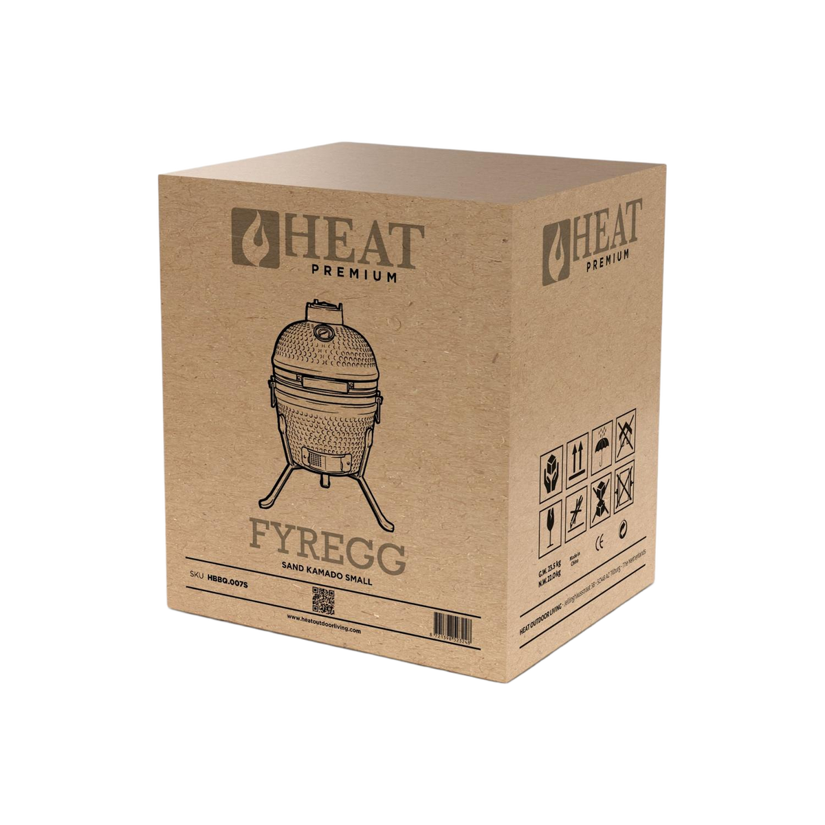 Barbecue kamado céramique 13 pouces blanc – HEAT Fyregg — emballage