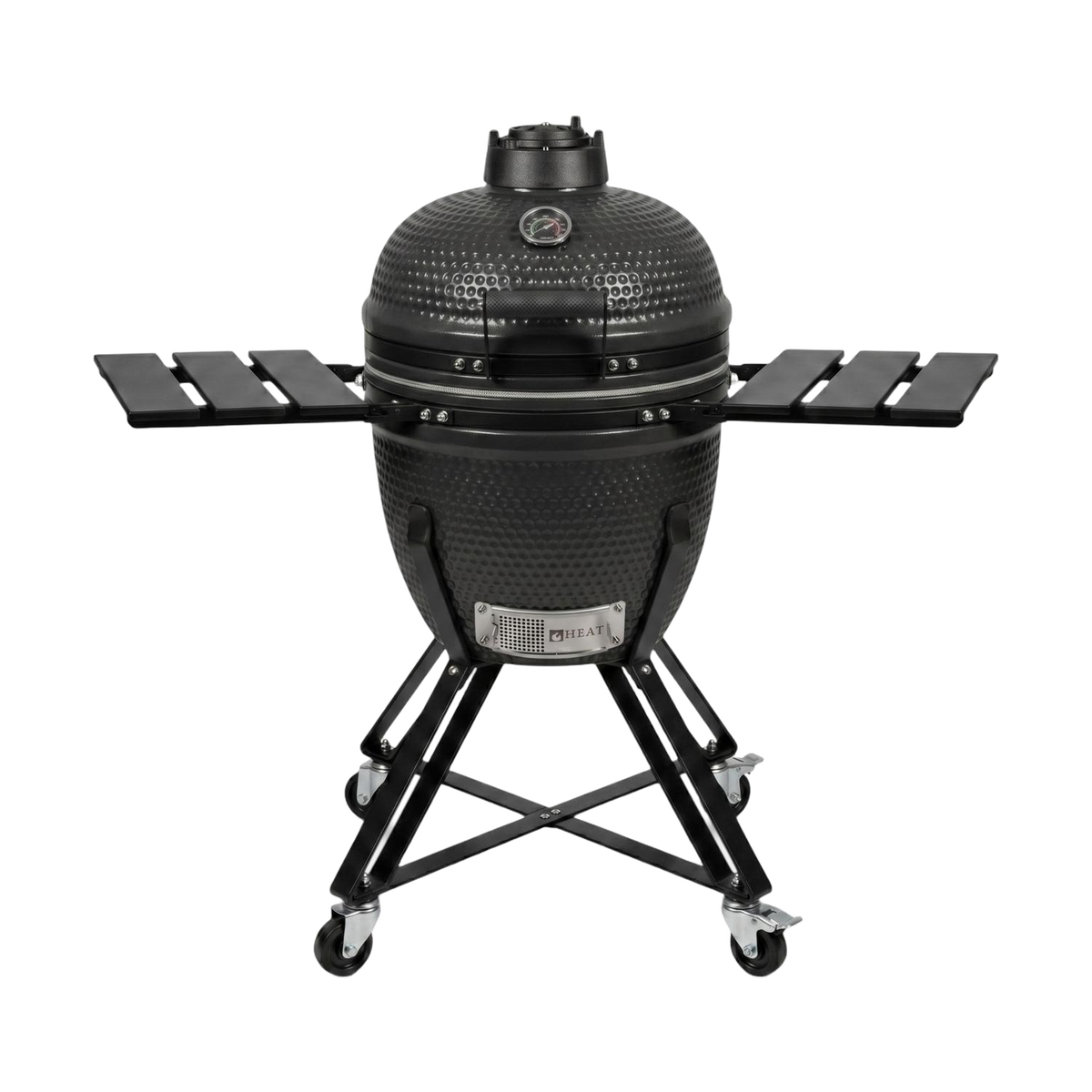 Barbecue kamado céramique 18 pouces noir – HEAT Fyregg — vue de face