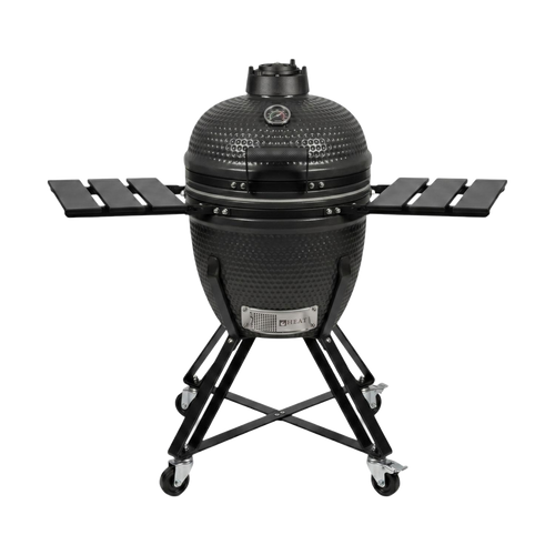 Barbecue kamado céramique 18 pouces noir – HEAT Fyregg — vue de face
