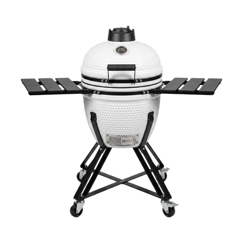 Barbecue kamado céramique 18 pouces blanc – HEAT Fyregg — vue de face