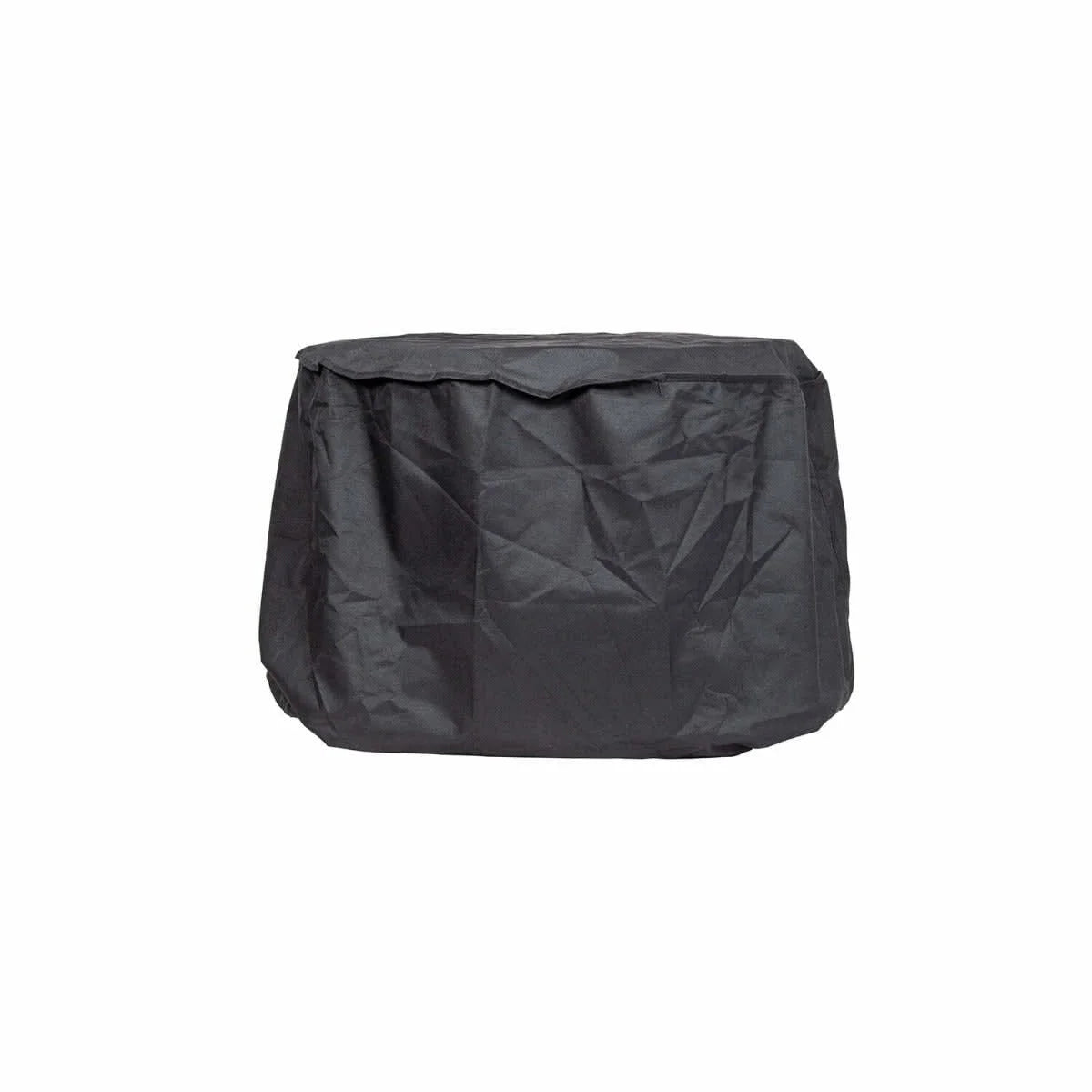 Couverture en tissu noir froissé conçue pour s’adapter sur un équipement.