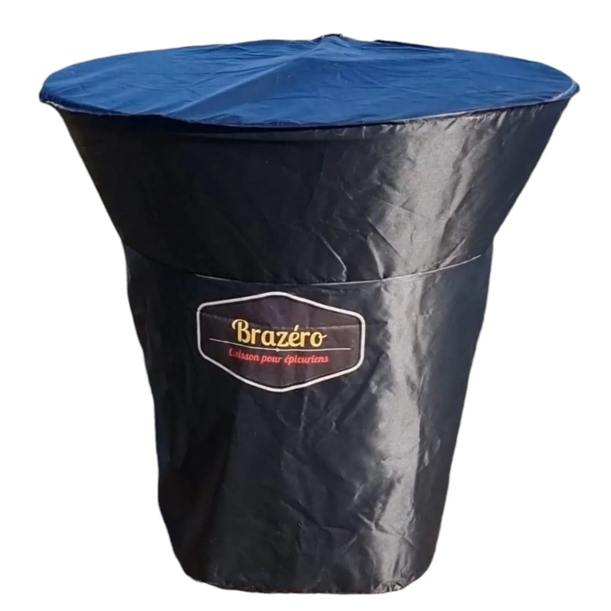 Housse protection brasero rond tissu étanche noir/bleu Brazéro