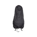 Housse noire à cordon de serrage pour un instrument de musique.