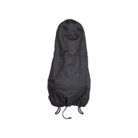 Housse noire à cordon de serrage pour un instrument de musique.