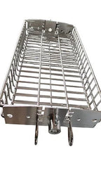 Panier de grillade poisson inox 180x370 mm en acier inoxydable