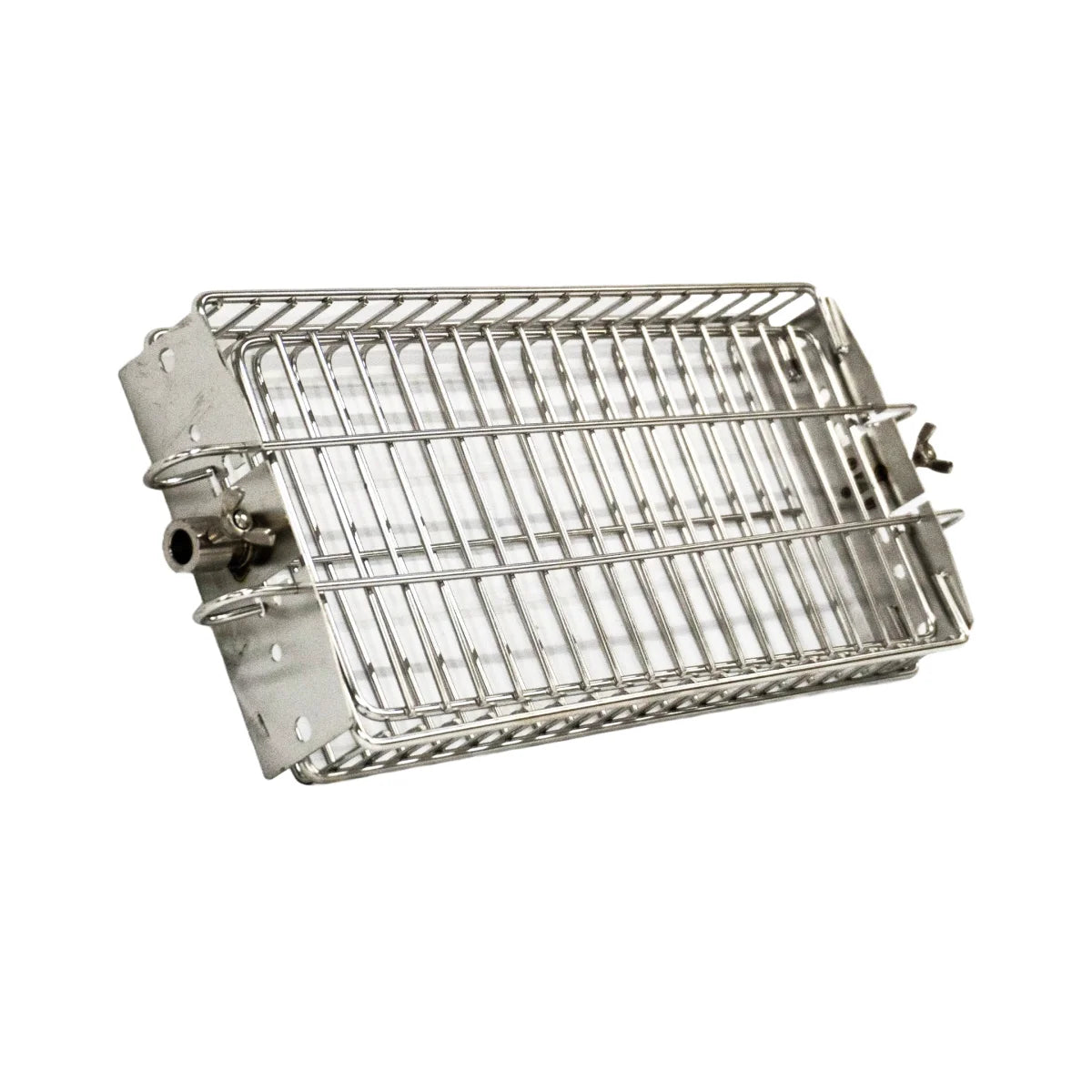 Panier grillade poisson inox 180x370 mm avec côtés renforcés