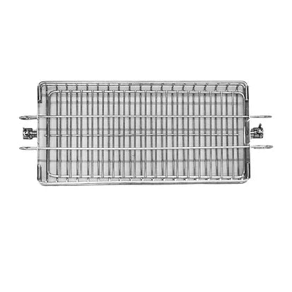 Panier grillade poisson inox 180x370 mm rectangulaire avec anses