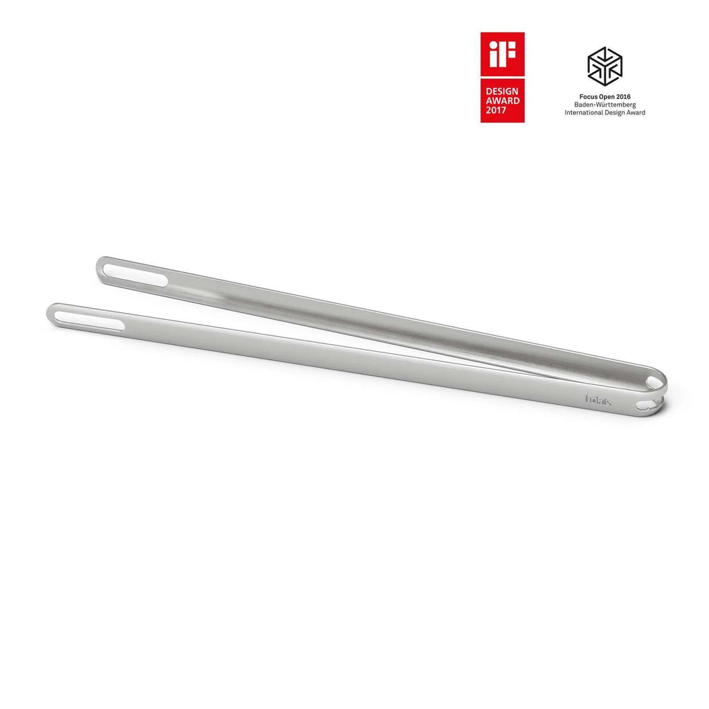 Support de baguettes en aluminium argenté avec un design épuré et minimaliste.