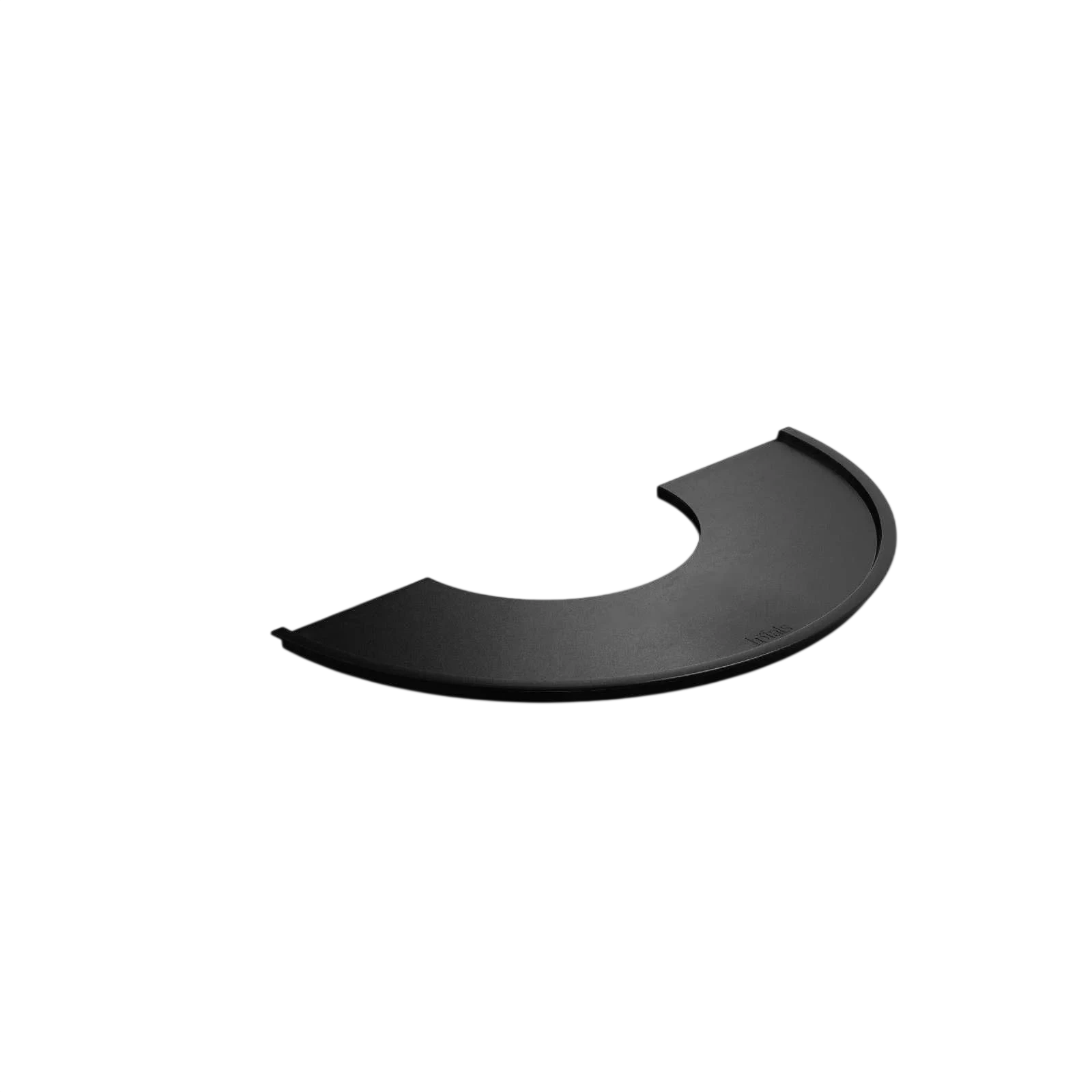 Plateau en plastique noir incurvé